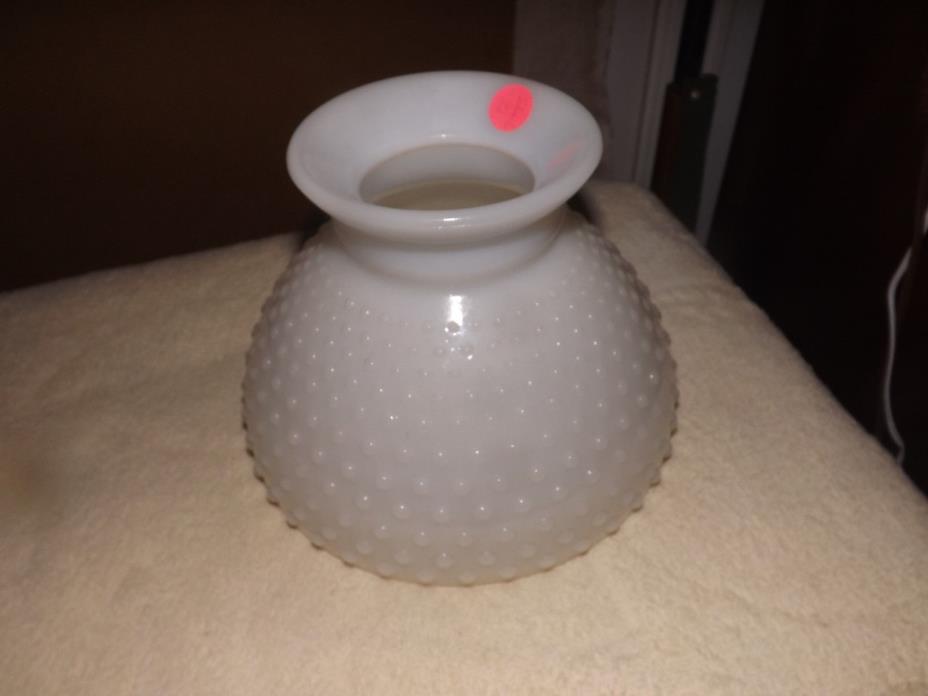 Vintage White Hobnail Fancy Glass Shade   No21