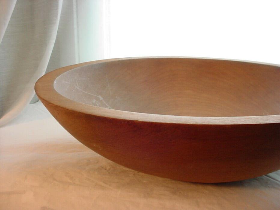 Primitive Wooden Bowl Hand Made 3 by 11 inch Woodenware