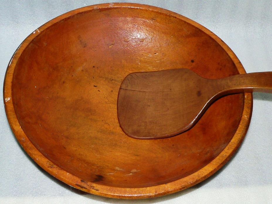 Early Primitive Wooden Bowl Rim Lip 12.5