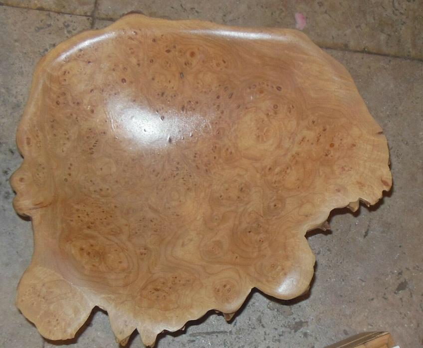 Burl Wood  Bowl Hand Carved From MAPLE TREE TRUNK CANDY /NUTS SMOKE FREE HOME