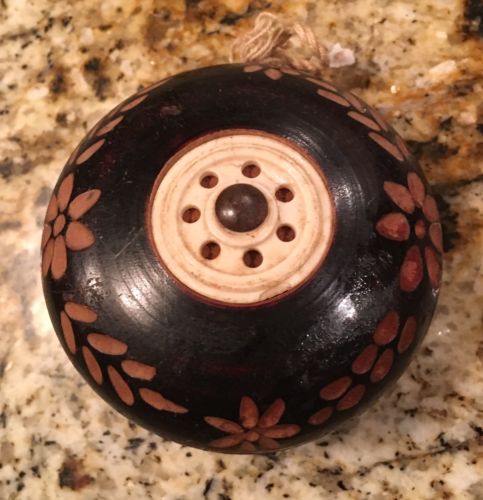 Antique Wood Hand Carved Yoyo 2 1/2” Diameter - Free Shipping