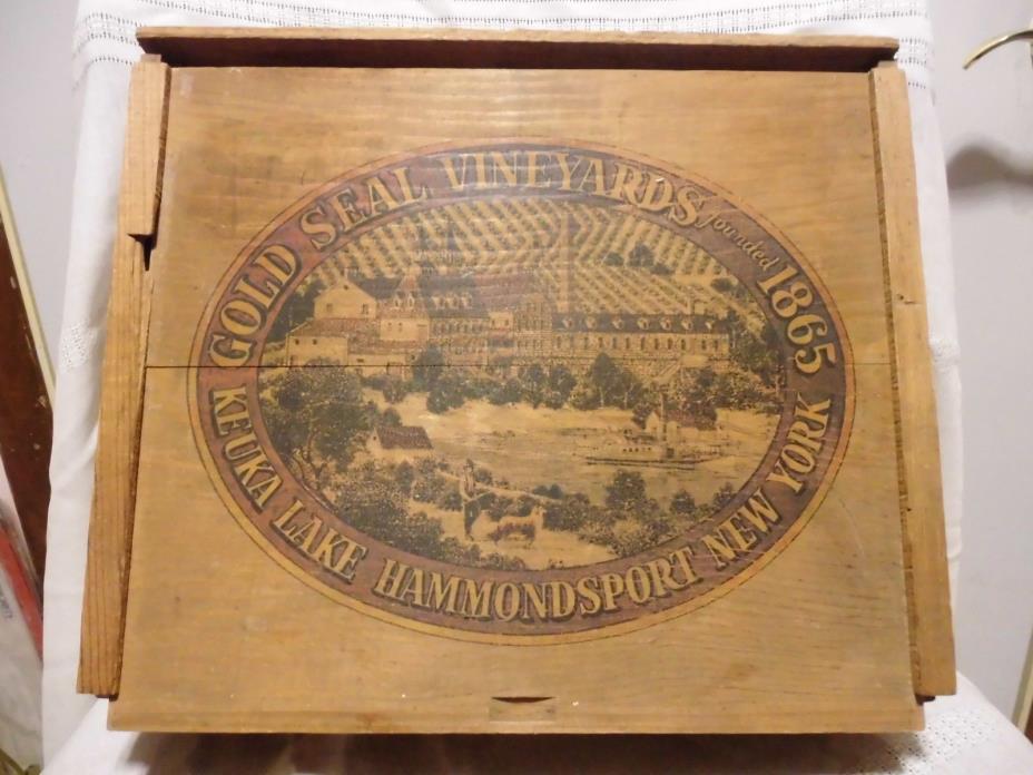 old wooden wine box