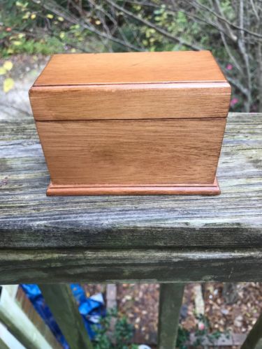Wooden Double Deck Playing Card Box Case Storage Holder