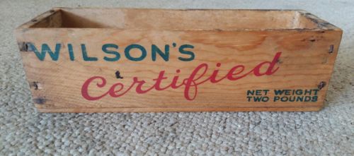 Vintage WILSON'S Certified Two Pound Wooden Cheese Box