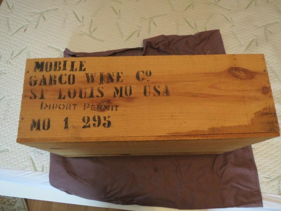 Vintage Wooden Crate Saluces Lacarelle Filhot Bordeaux Wine France Wine Display
