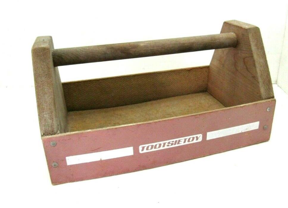 Tootsietoy Wooden Children's Tool Box Handyman Tool Carrier Toy