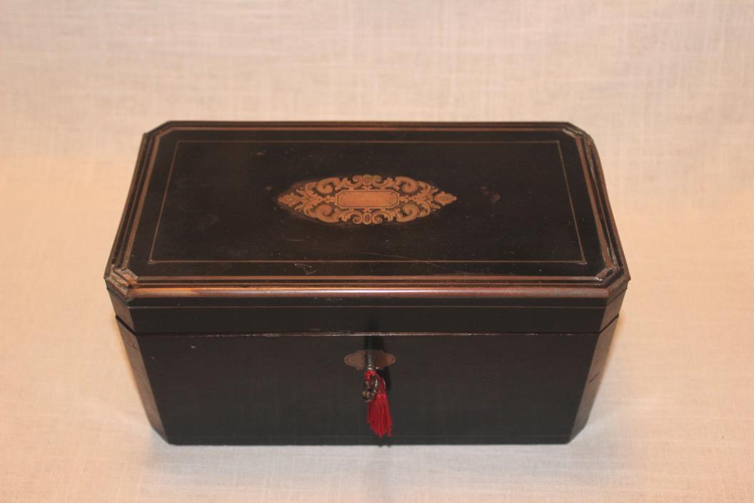 French Antique Maison Vervelle Tea Box Napoleon III