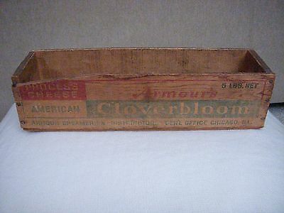 antique wood box terrarium container advertising Armours Cloverbloom