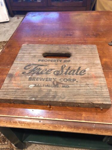 Vintage Free State Brewery Wooden Beer Crate End Panel Baltimore MD 1946