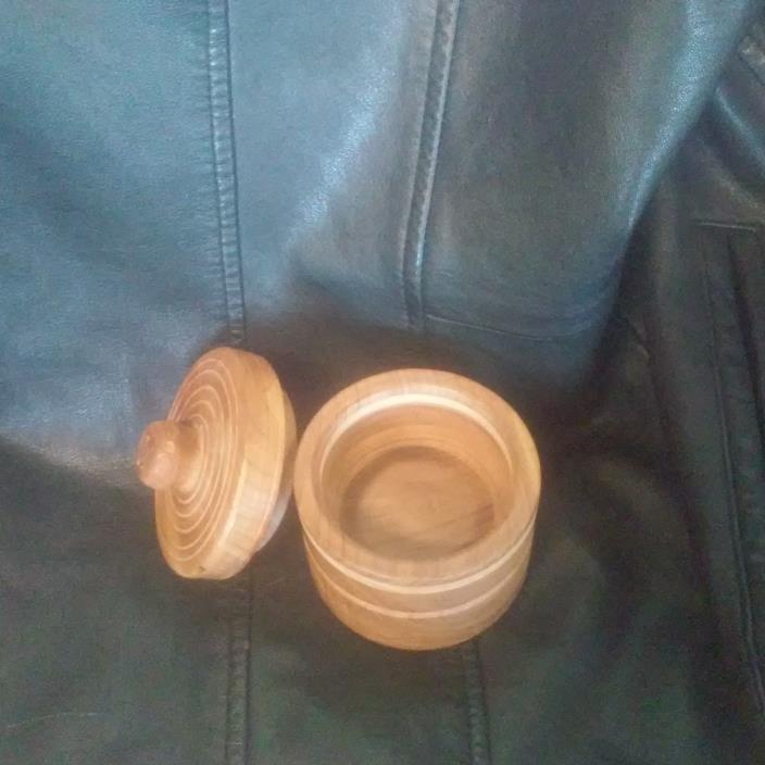 HANDTURNED OLD Wooden TOBACCO  Jar or Tea Jar