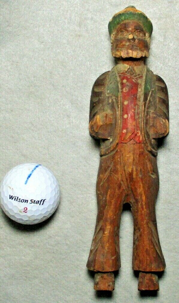 Antique Carved Wooden Man for Toy, Usage Unknown