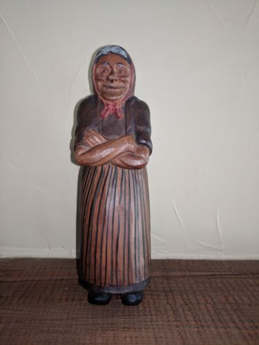 Antique Nutcracker Black Forest.Standing Woman