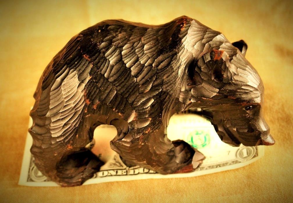 Vintage Black Forest Carved Bear c. 1930's