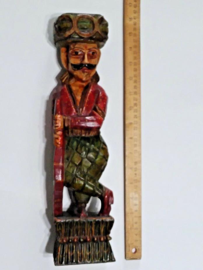 Antique Hand Carved and Painted Wood Russian Folk Art