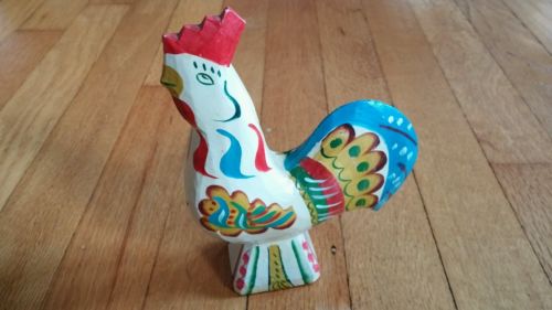 Vintage GRANNAS A OLSSON wood HEMSLOJD SWEDEN HAND CARVED FOLK ART ROOSTER