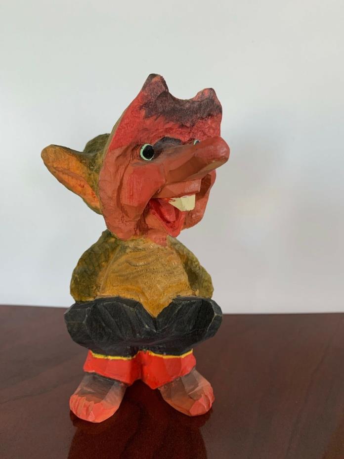 NORWEGIAN CARVED WOOD TROLL 5