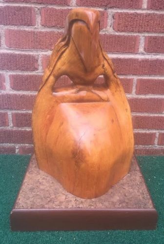 American School Carved Wood Female Abstract Figure