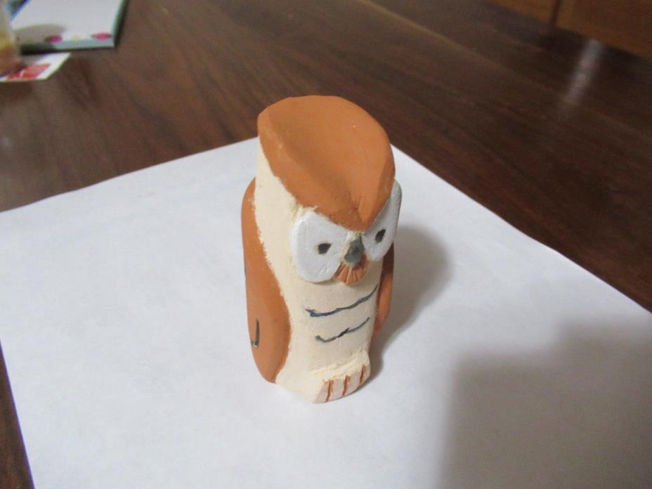 Hand carved wood owl. Owl is new and carved from basswood.