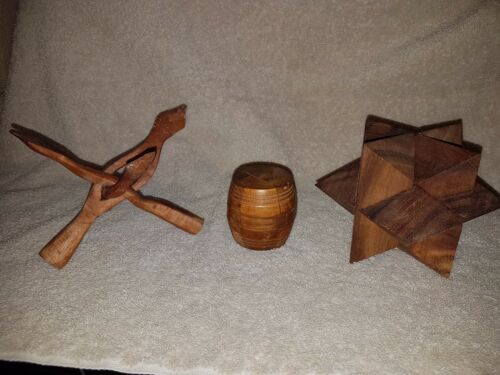 EARLY WOODEN MIND PUZZLES..YOU GET THE LOT