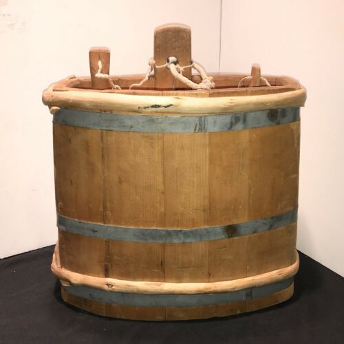 Yugoslavian Wooden Water Canteen Early 1900’s home decor