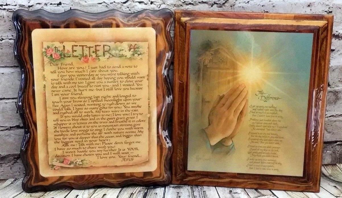 JESUS Letter The Difference Shellac Lacquer Wood Wall Hanging Decor Religion