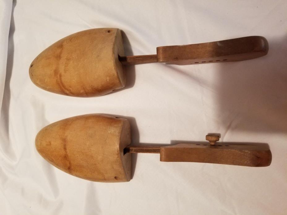 Pair Antique / Vintage Wooden Shoe Trees  or Stretchers #3