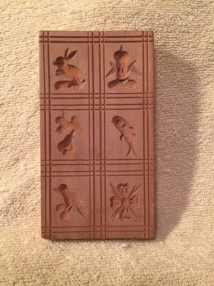 Vintage Wooden Cookie Mold Springerle Swiss