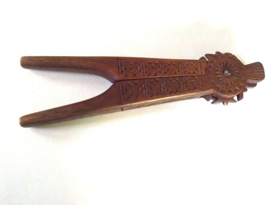 Antique YUGOSLAVIAN Folk Art Hand Carved Wood Nutcracker