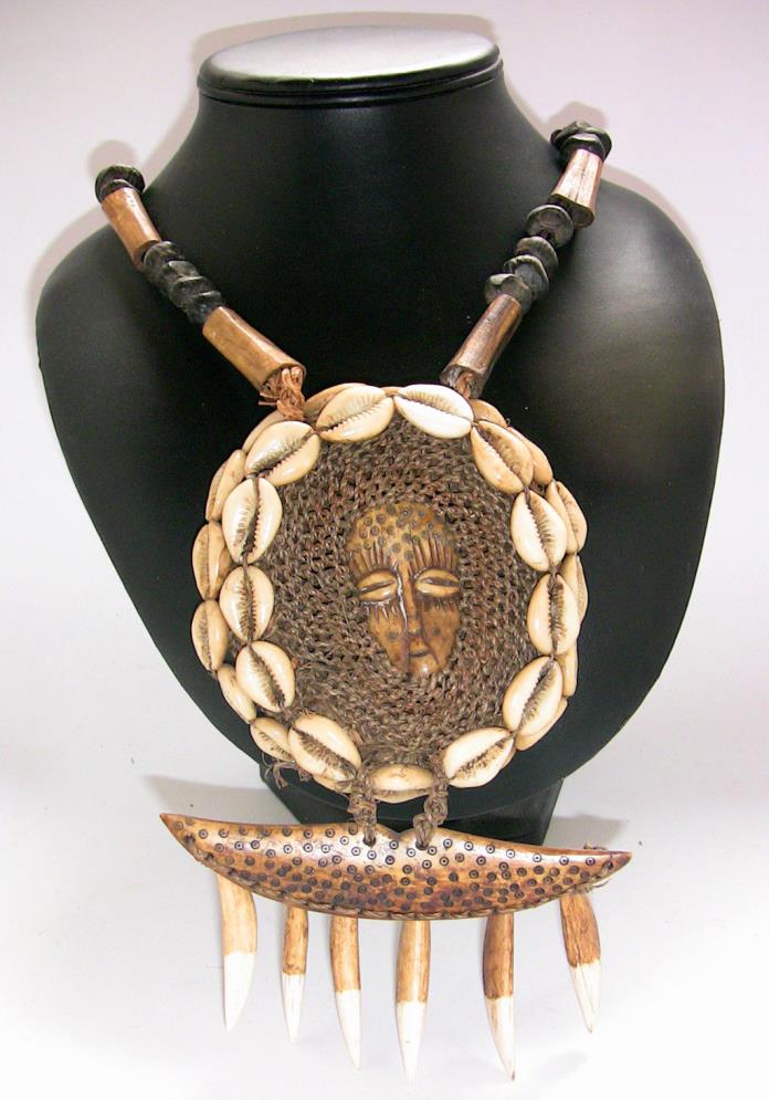 African Cowrie Shell and Pendant Necklace