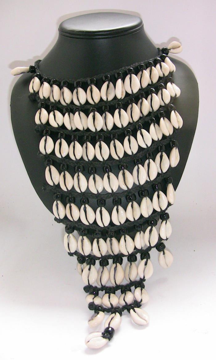 African Cowrie Shell Choker Necklace