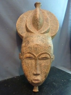 Superb Solid Wood Baule Mask,  Ivory Coast.