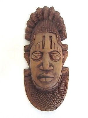 Vintage Wooden West Africa Tribal MASK Authentic hand hewn