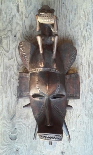 African Mask Senufo Tribe Ivory Coast Ancestor Worship Initiation Senufo Mask