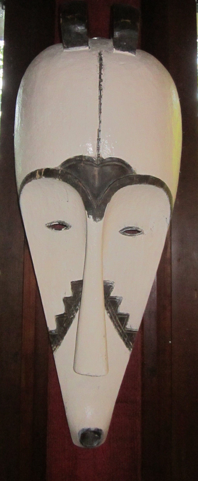 HUGE Antique Authentic Hand Carved Nigerian Igbo Mask.