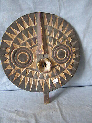 African Tribal Art     Bwa/Mossi Sun Mask  Pigmented wood  14