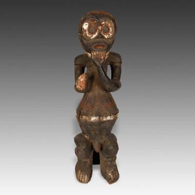 AFRICAN TADET ANCESTOR SPIRIT CARVED PAINTED WOOD MAMBILA CAMEROON WEST AFRICA