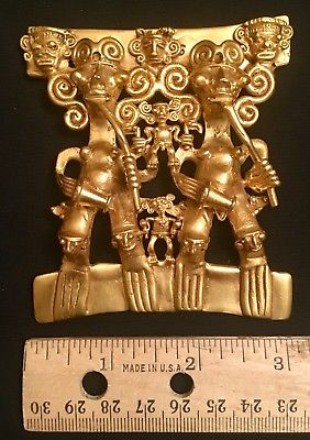 Pre Columbian Gold Western Panama Shaman Couple Pendant