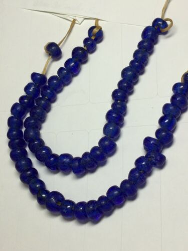 Cobalt Blue Glass Indian Trade Beads 60