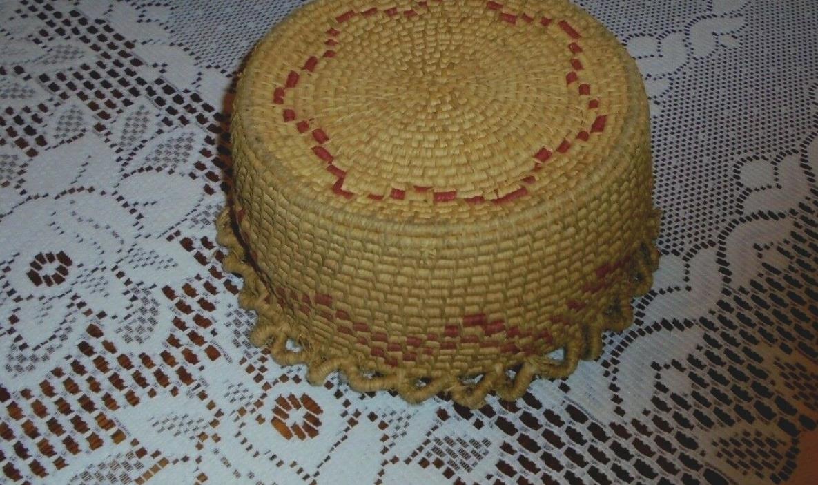 NATIVE AMERICAN  BASKET--LOOP WORK EDGE.--MAKAH WEST COAST