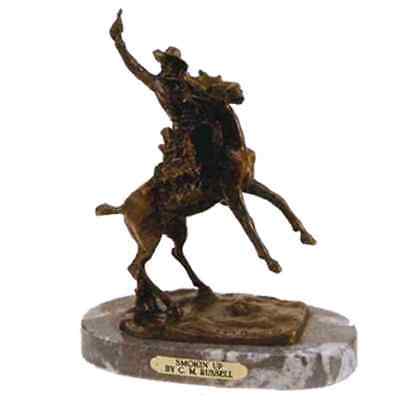 Smokin' Up by Charles Russell Bronze Regular