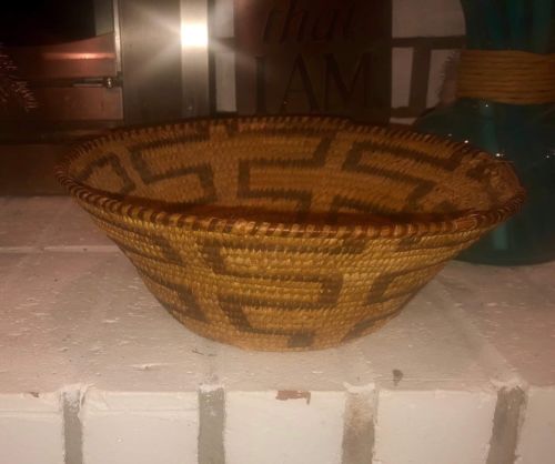 Vintage Papago Pima Basket Bowl