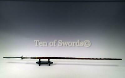 Rare Antique Thai Officer Spear Ayutthaya Era Lance Pole Arm