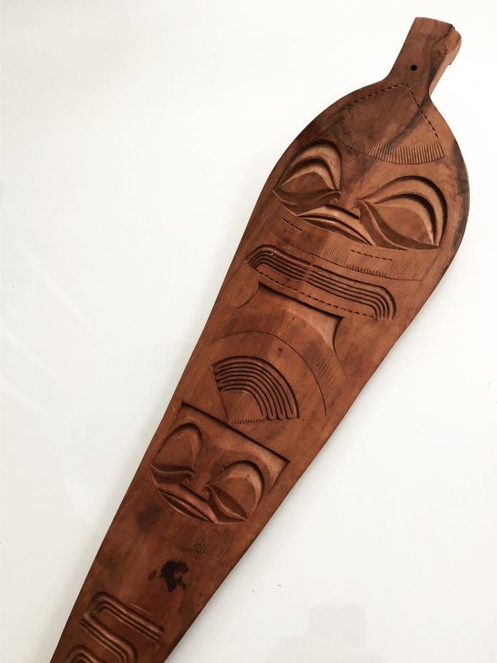 MARQUESAS ISLANDS FRENCH POLYNESIA CARVED WOOD CEREMONIAL PADDLE PRIMITIVE ART 2