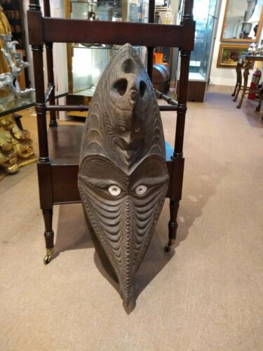Old or Antique Tribal New Guinea Ancestor Mask Wood Carving