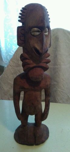 Outstanding Ethnographics  New Guinea Figural  Sculpture Anthromorphic FACE !