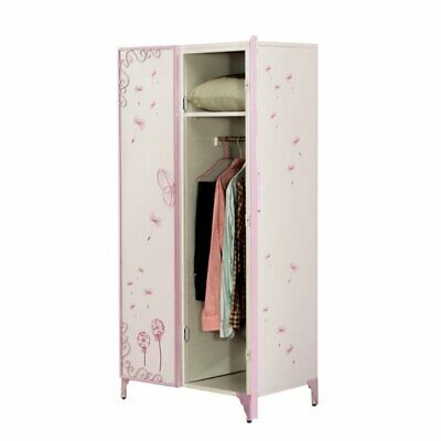 Bowery Hill Kids Wardrobe Armoire in White