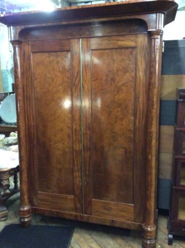 Period Empire Two-Door Blind Door Cabinet, 88.5” Tall