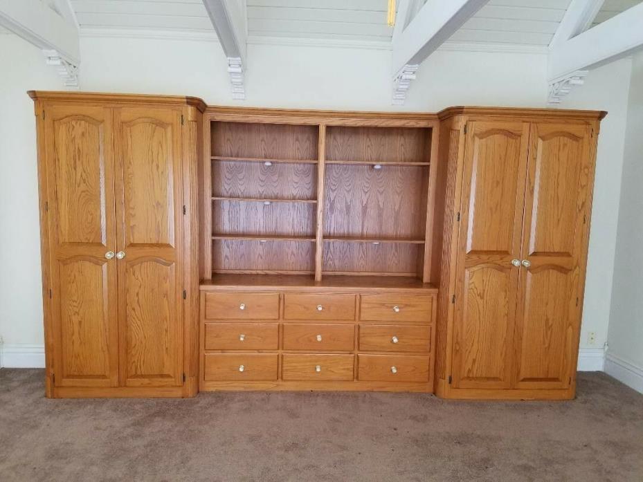 oak armoire wardrobe, ideal for organizing for closet space and personal items