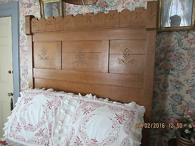 Tiger Maple full size bed great stripe you not find one better Antque Victorian