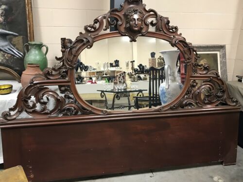 Rare Kingsize Late 19th Century Bed/ Headboard